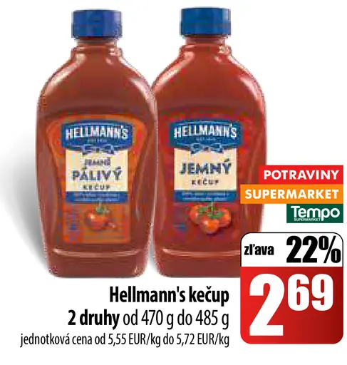 Hellmann's Kečup jemne štipľavý