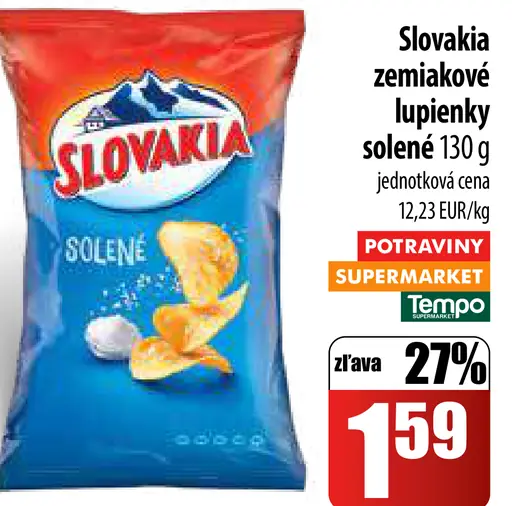 Slovakia zemiakové lupienky solené