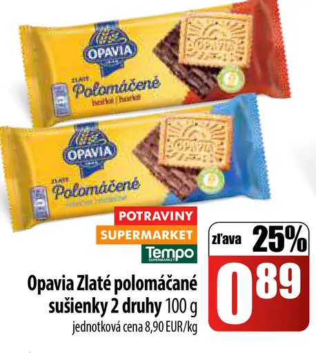 Opavia Zlaté Cereálne sušienky so škoricou