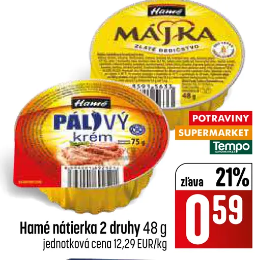 Hamé nátierka Májka / Pali pájvý krém