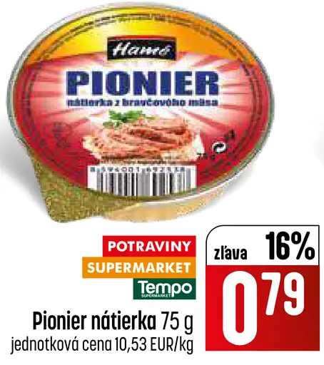 Hamé Pionier nátierka z bravčového mäsa