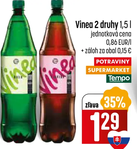 Vinea nealkoholický nápoj rôzne druhy