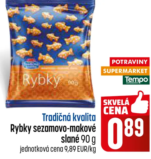 Rybky sezamovo-makové, slané