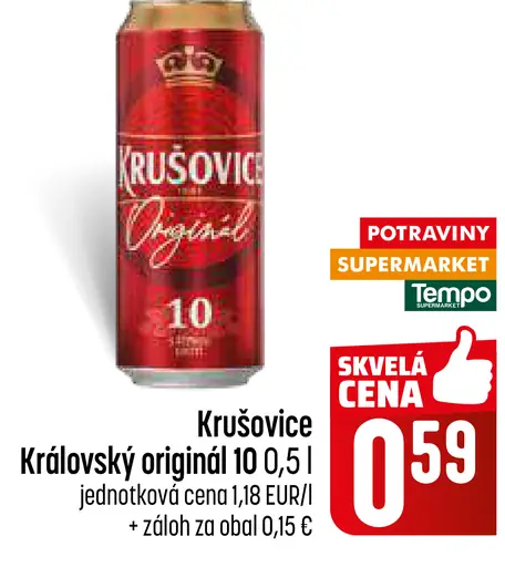 Krušovice Královský Originál 10 pivo