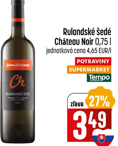 Rulandské šedé Château Noir víno