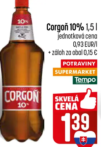 Corgoň 10% pivo
