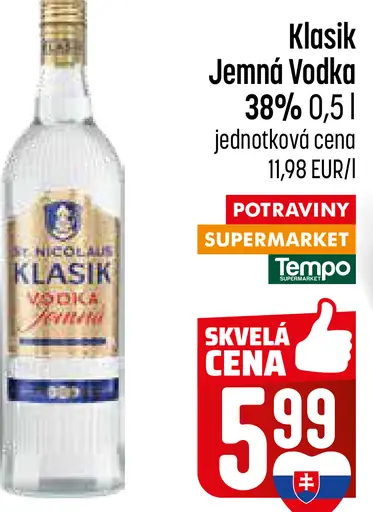 Klasik Vodka Jemná 38%