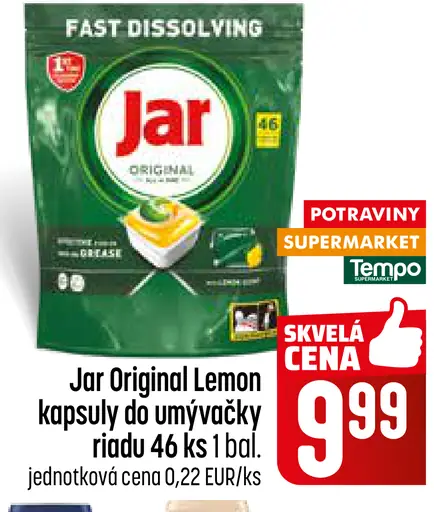 Jar Original Lemon kapsuly do umývačky