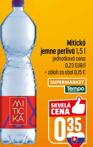 Mitická Prírodná minerálna voda perlivá