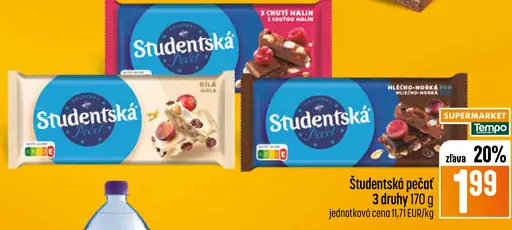 Studentská pečať čokoláda 3 druhy