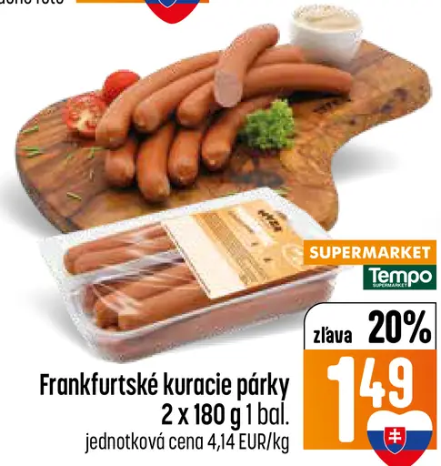 Frankfurtské kuracie párky