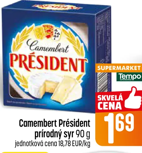 Président prírodný kozí syr
