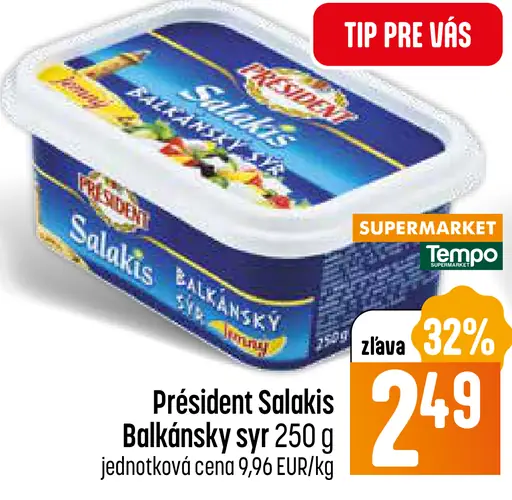 President Salakis Balkánsky syr