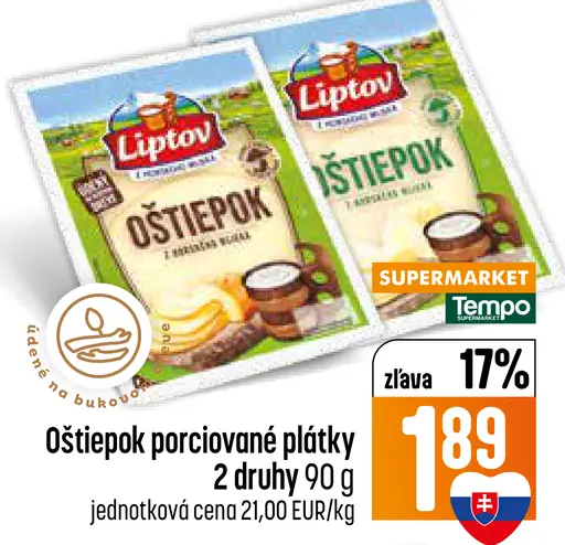 Liptov Oštiepok údený - porciované plátky