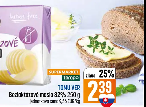 COOP Tomu Ver bezlaktózové maslo 82 %