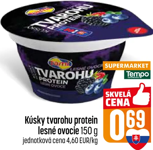 Rajo Tvaroháč protein kúsky tvarohu lesné ovocie
