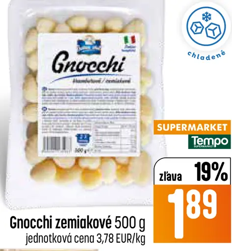 Gnocchi zemiakové chladené