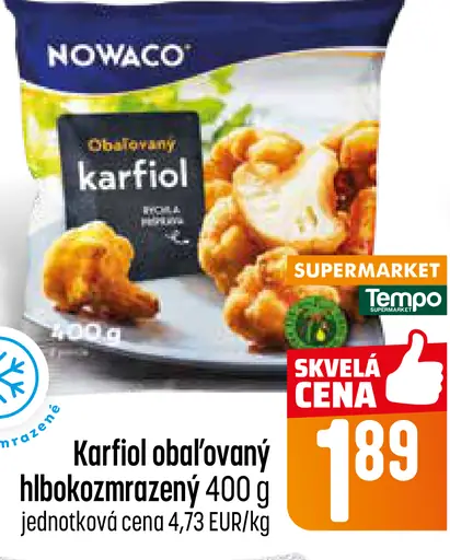 Nowaco karfiol obaľovaný hlboko zmrazený