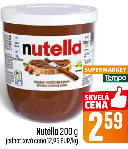Nutella lieskovo-orieškový krém s kakaom