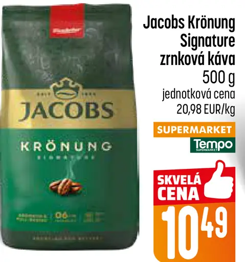 Jacobs krönung signature zrnková káva