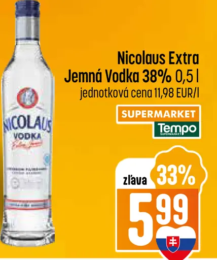 Nicolaus Extra jemná vodka 38%