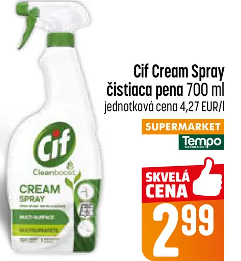 Cif Cream Spray čistiaci prostriedok