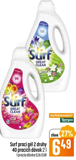 Surf prací gél 40 pracích dávok