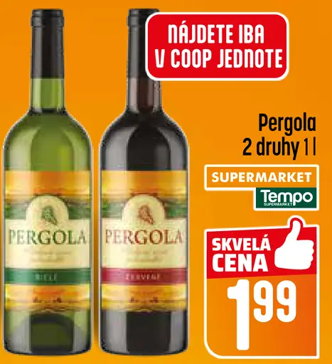 Pergola víno 2 druhy
