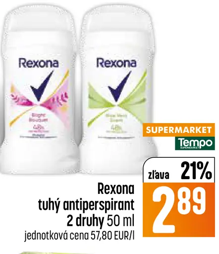 Rexona antiperspirant rôzne druhy