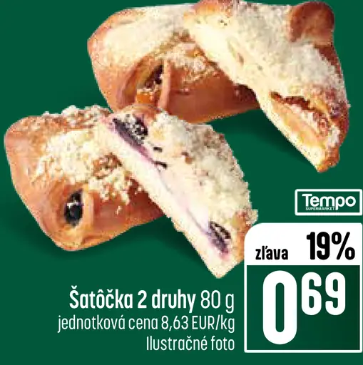 Šatôčka sladké pečivo 2 druhy