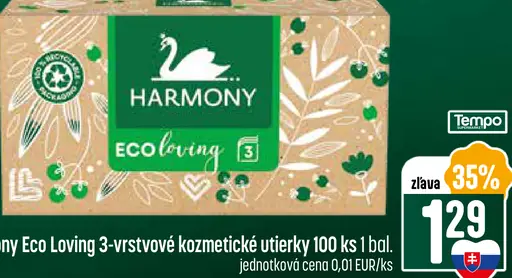 Harmony Eco Loving 3-vrstvové kozmetické utierky