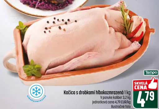 Kačica s drobkami hlboko zmrazená