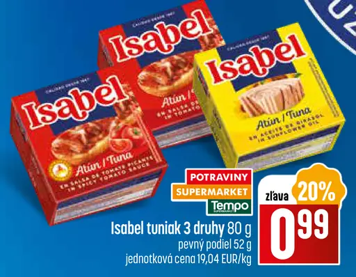 Isabel tuniak 3 druhy