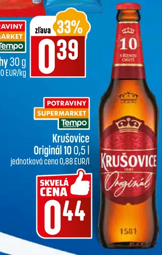 Krušovice Královský Originál 10 pivo plechovka