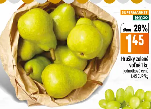 Hrušky zelené voľne