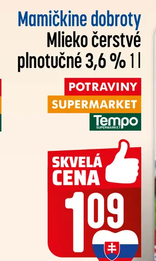 Mamičkine dobroty Mlieko čerstvé plnotučné 3,6%