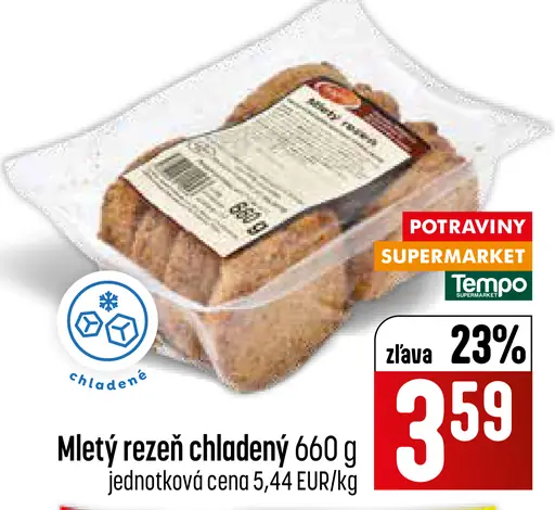 Mletý rezeň chladený