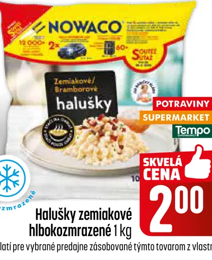 Nowaco Halušky zemiakové hlbokozmrazené