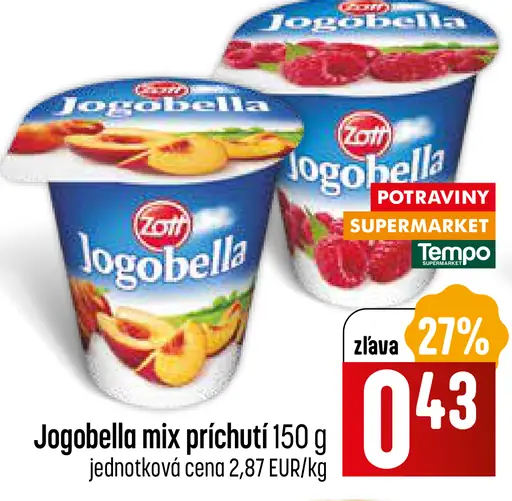 Zott Jogobella jogurt mix príchutí