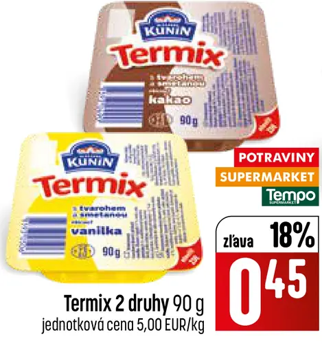 Kunín Termix tvarohový dezert