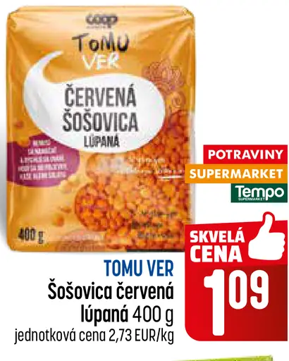 Tomu Ver Šošovica červená lúpaná