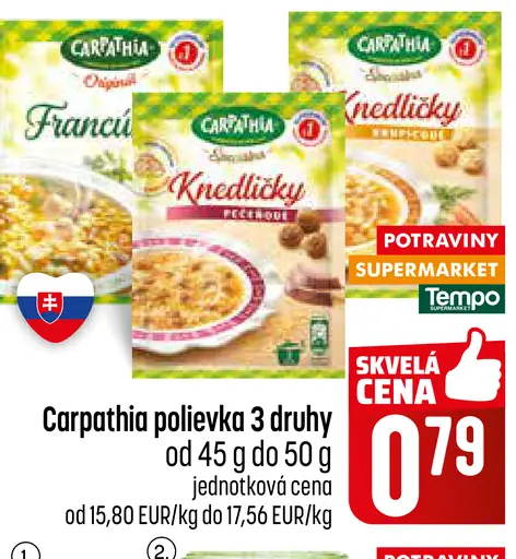 Carpathia polievka 3 druhy