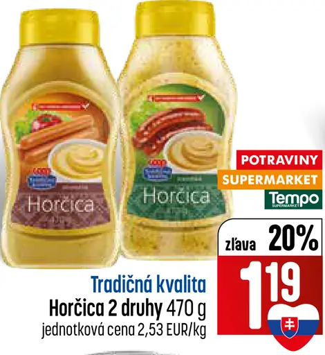Hamé horčica rôzne druhy