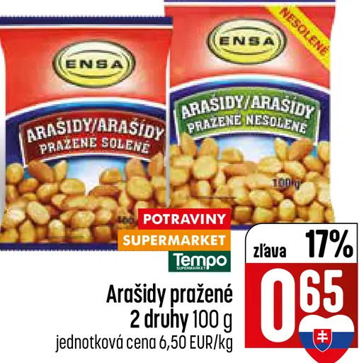 Arašídy pražené solené