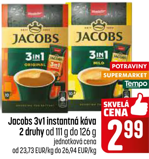 Jacobs 3v1 instantná káva