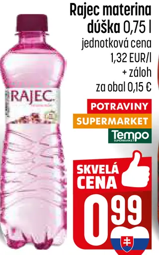 Rajec Pramenitá voda materina dúška