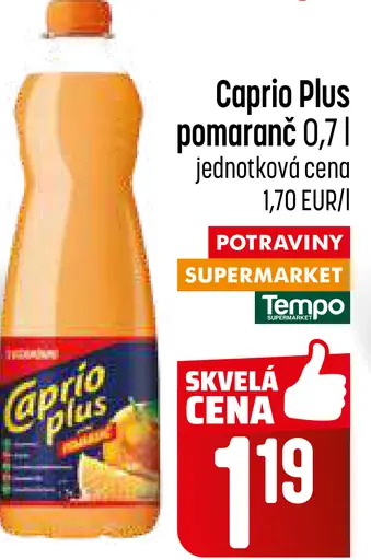 Caprio Plus pomaranč nápoj