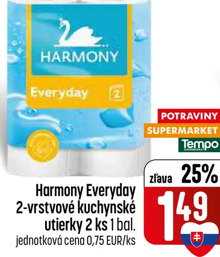 Harmony Everyday 2-vrstvové kuchynské utierky