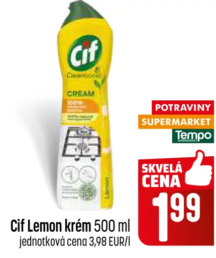 Cif Lemon krém čistiaci prostriedok
