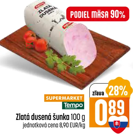 Tradičná kvalita Zlatá dusená šunka